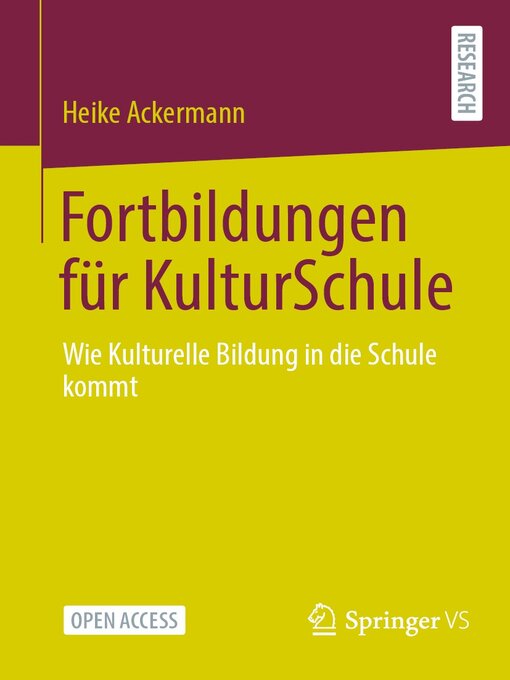 Title details for Fortbildungen für KulturSchule by Heike Ackermann - Available